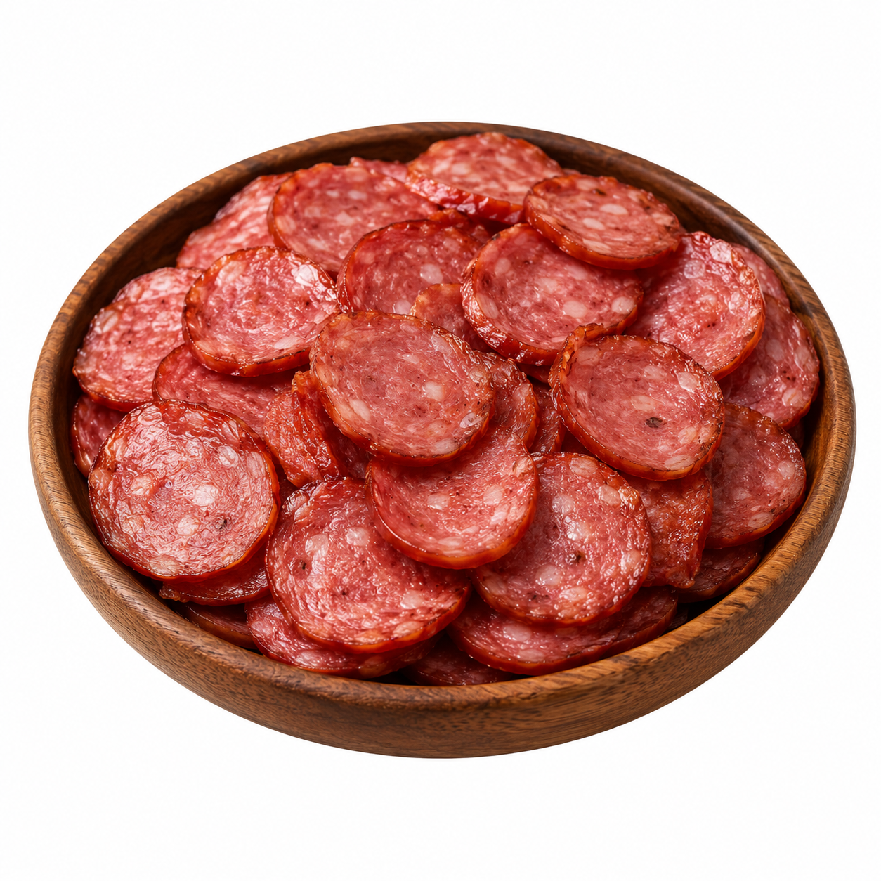 Porção de calabresa fatiada